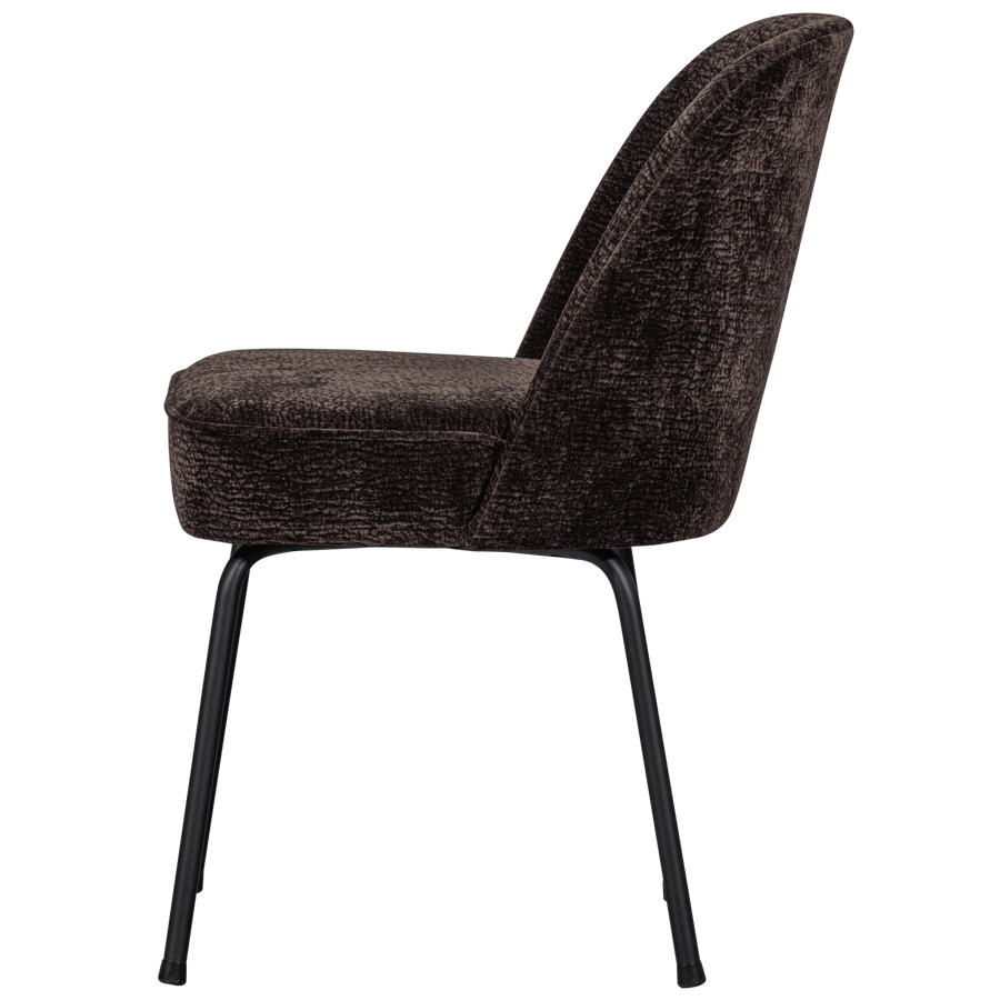 VOGUE EETKAMERSTOEL 3D CHENILLE DONKERBRUIN (set of 2)