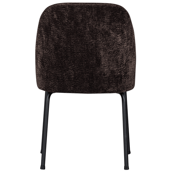 VOGUE EETKAMERSTOEL 3D CHENILLE DONKERBRUIN (set of 2)