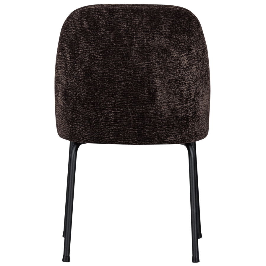 VOGUE EETKAMERSTOEL 3D CHENILLE DONKERBRUIN (set of 2)