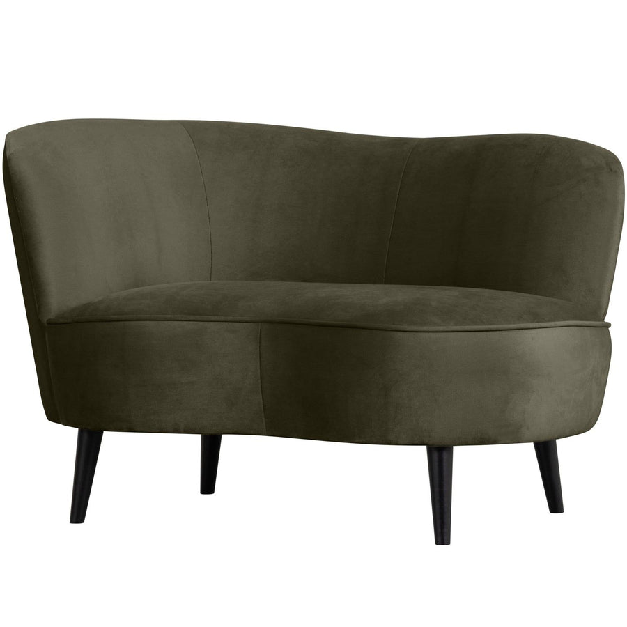 SARA LOUNGE FAUTEUIL LINKS VELVET WARM GROEN
