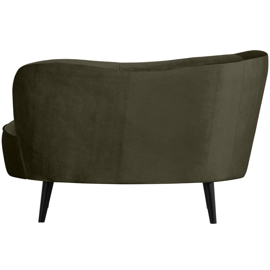 SARA LOUNGE FAUTEUIL LINKS VELVET WARM GROEN