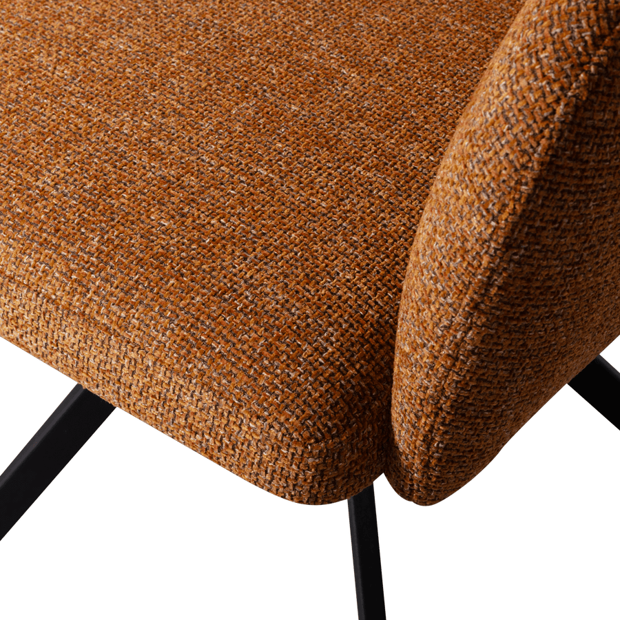 FENNE DRAAIBARE EETKAMERSTOEL GEWEVEN STOF GINGER (set of 2)