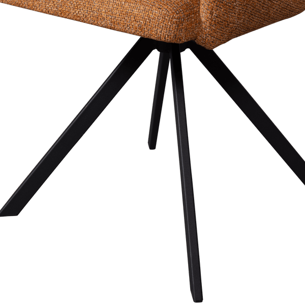 FENNE DRAAIBARE EETKAMERSTOEL GEWEVEN STOF GINGER (set of 2)