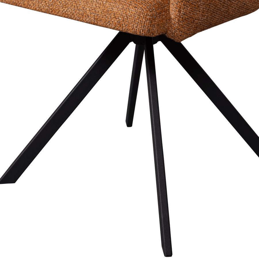 FENNE DRAAIBARE EETKAMERSTOEL GEWEVEN STOF GINGER (set of 2)