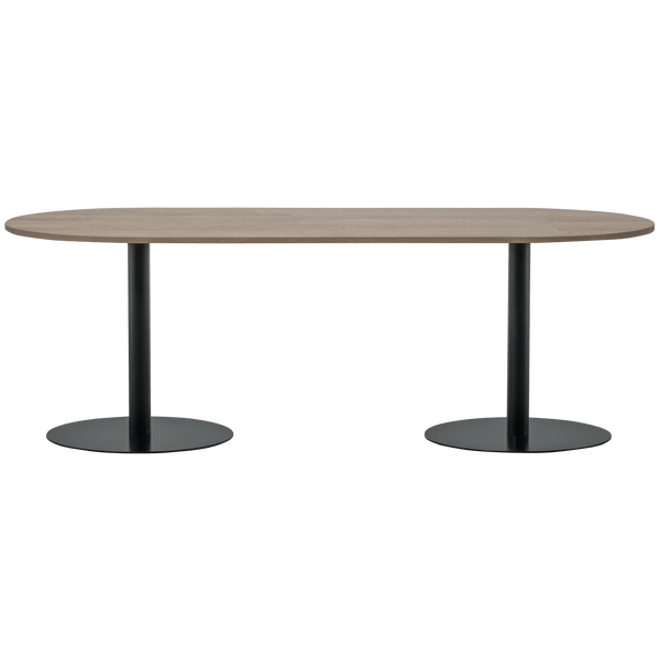 TABLO EETTAFEL OVAAL VL 220x90CM PEBBLE GREY/ZWART [fsc]