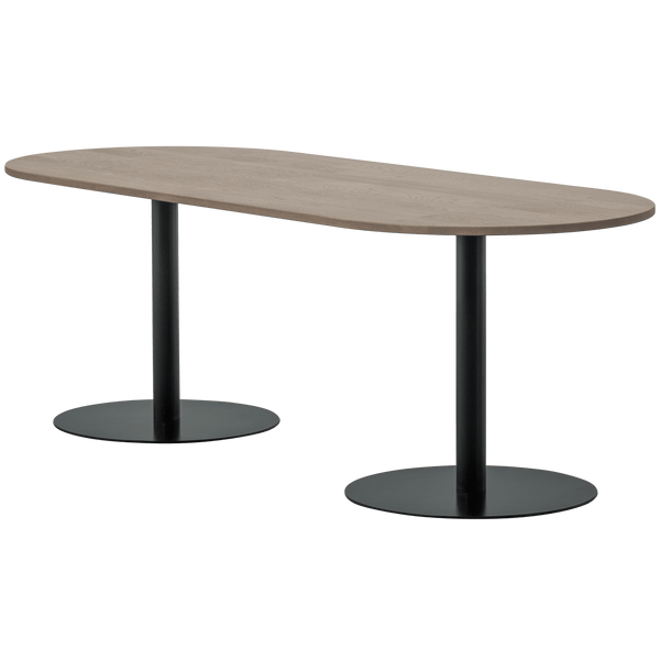 TABLO EETTAFEL OVAAL VL 220x90CM PEBBLE GREY/ZWART [fsc]
