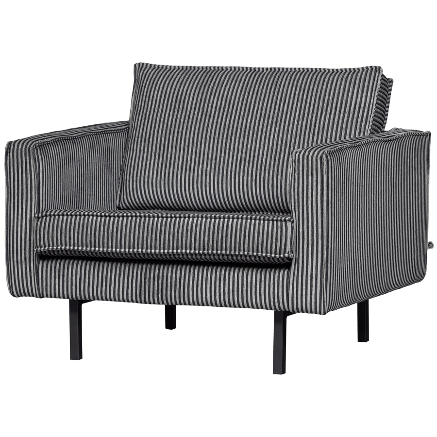 RODEO FAUTEUIL STREEP ZWART/GRIJS