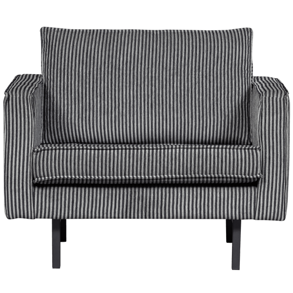 RODEO FAUTEUIL STREEP ZWART/GRIJS