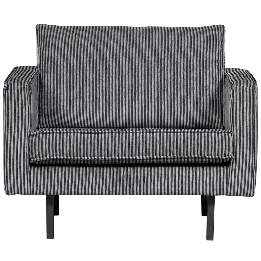 RODEO FAUTEUIL STREEP ZWART/GRIJS