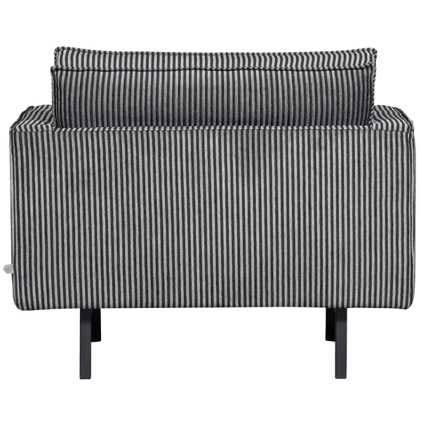 RODEO FAUTEUIL STREEP ZWART/GRIJS