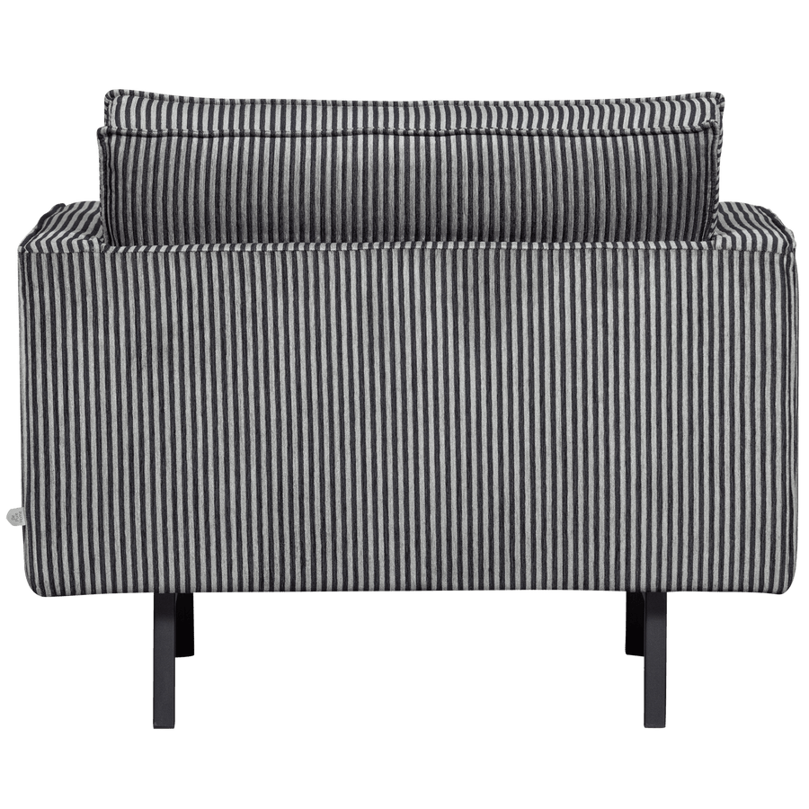 RODEO FAUTEUIL STREEP ZWART/GRIJS