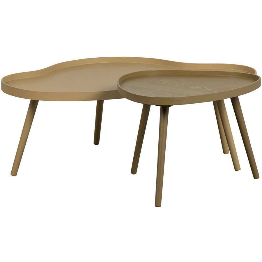 MAE BIJZETTAFEL ORGANISCH LANGWERPIG HOUT ALPACA (set of 2)
