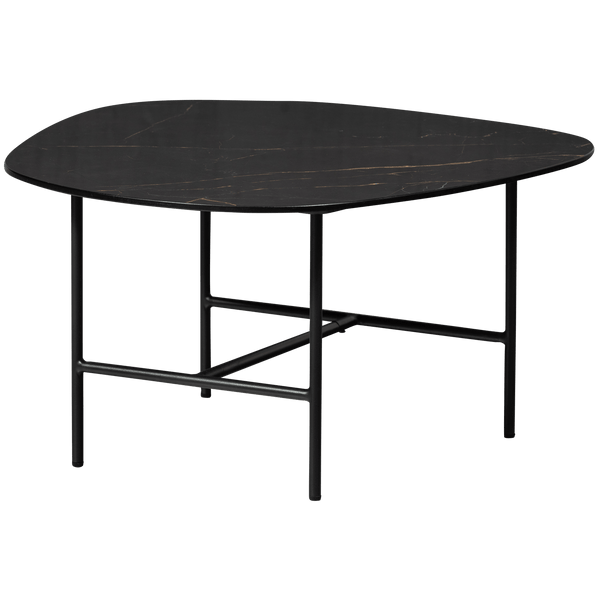 VAJEN SALONTAFEL MET ZWART MARMEREN LOOK BLAD 70X70 CM