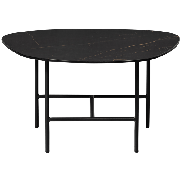 VAJEN SALONTAFEL MET ZWART MARMEREN LOOK BLAD 70X70 CM