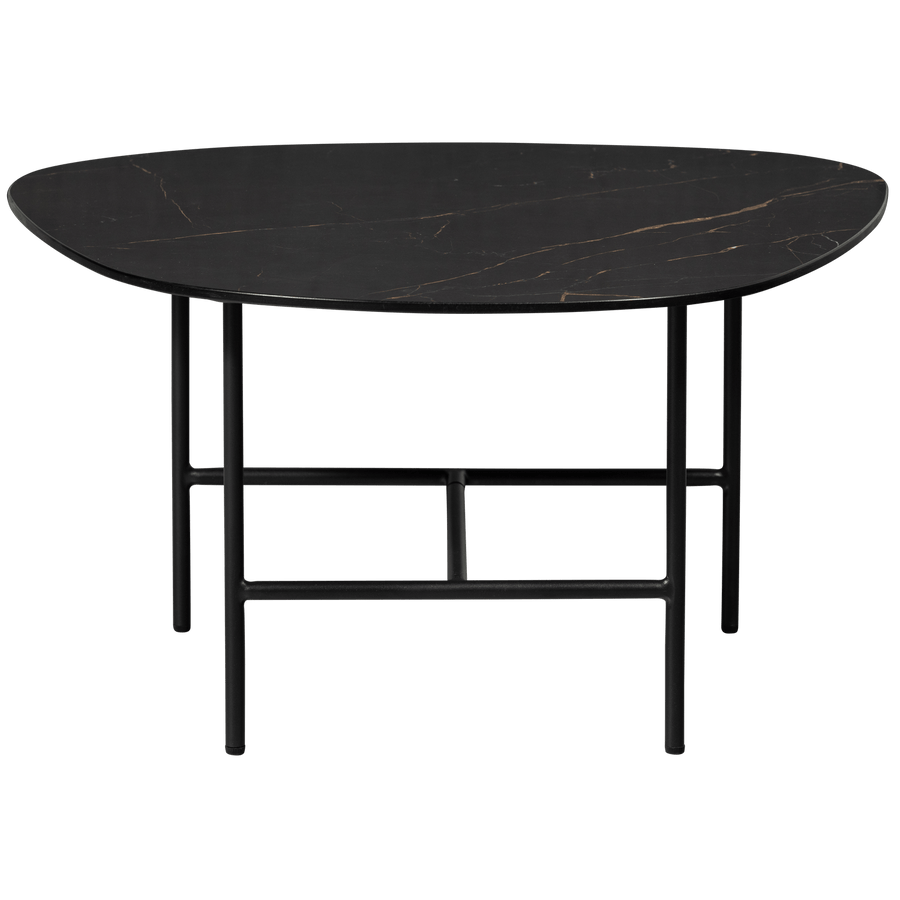 VAJEN SALONTAFEL MET ZWART MARMEREN LOOK BLAD 70X70 CM