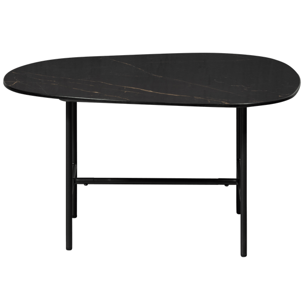 VAJEN SALONTAFEL MET ZWART MARMEREN LOOK BLAD 70X70 CM