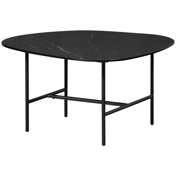 VAJEN SALONTAFEL MET ZWART MARMEREN LOOK BLAD 70X70 CM