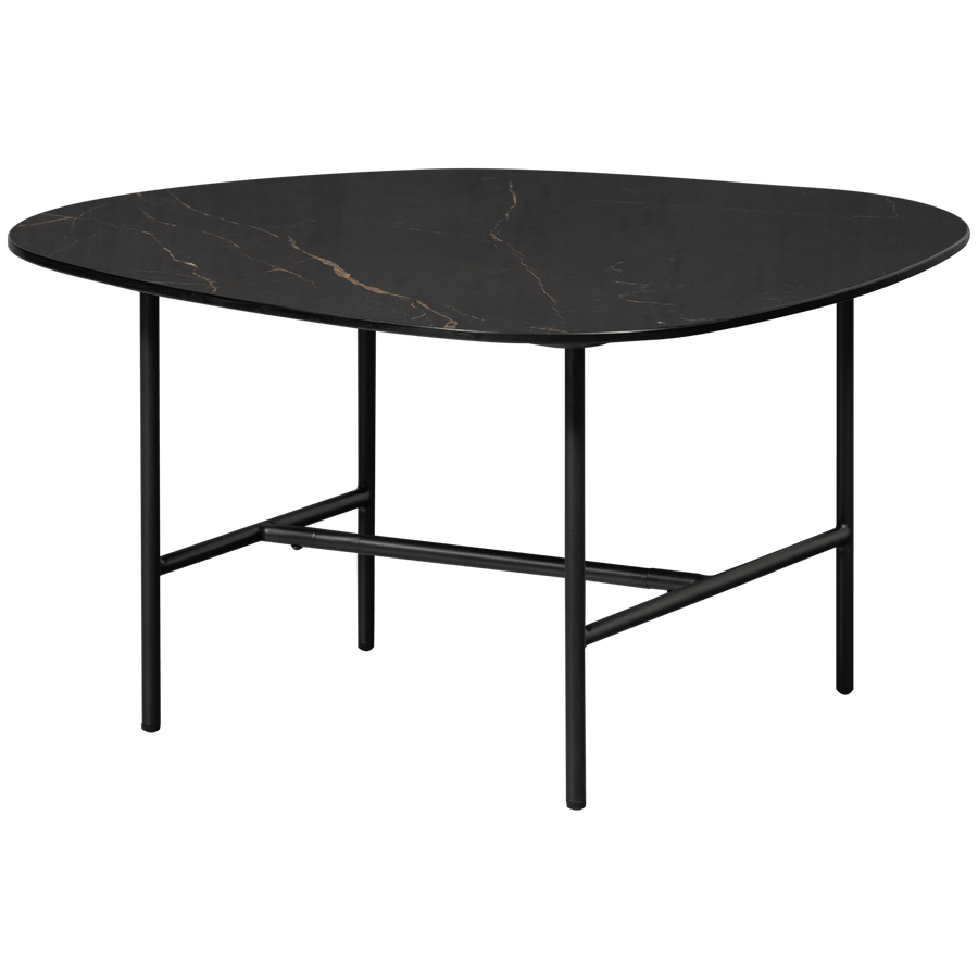 VAJEN SALONTAFEL MET ZWART MARMEREN LOOK BLAD 70X70 CM