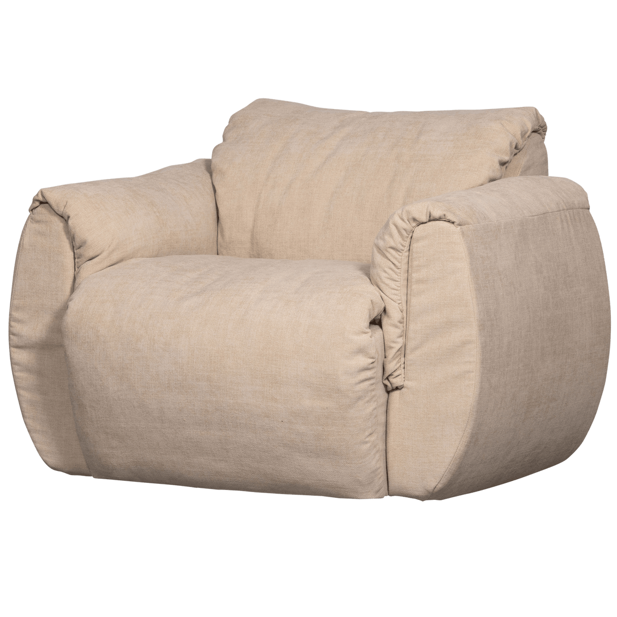 BAGGY DRAAIFAUTEUIL GEWEVEN CHENILLE ZAND