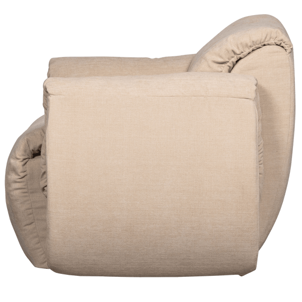 BAGGY DRAAIFAUTEUIL GEWEVEN CHENILLE ZAND
