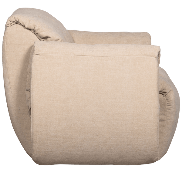 BAGGY DRAAIFAUTEUIL GEWEVEN CHENILLE ZAND