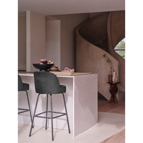 VOGUE BARSTOEL 80 CM VELVET ZWART