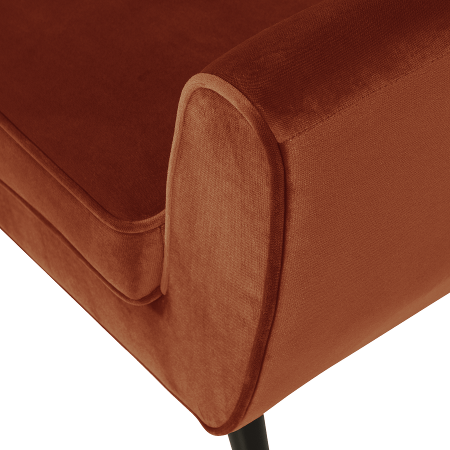 ROCCO FAUTEUIL VELVET ROESTBRUIN