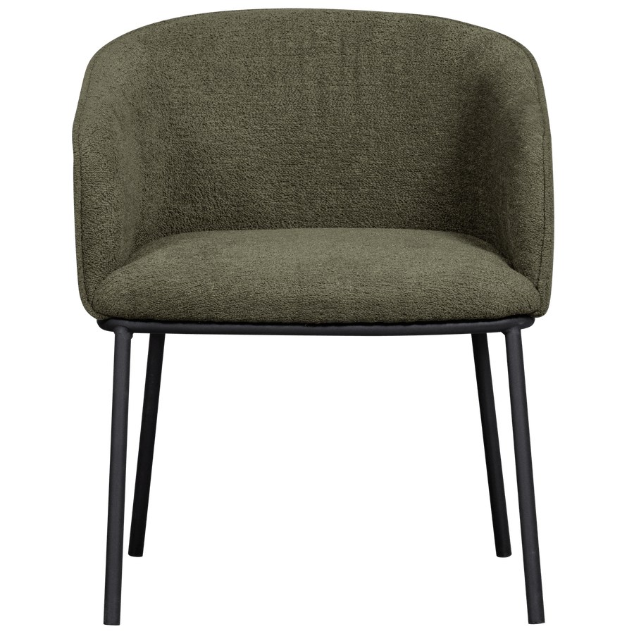 LEON EETKAMERSTOEL BOUCLE BOSGROEN