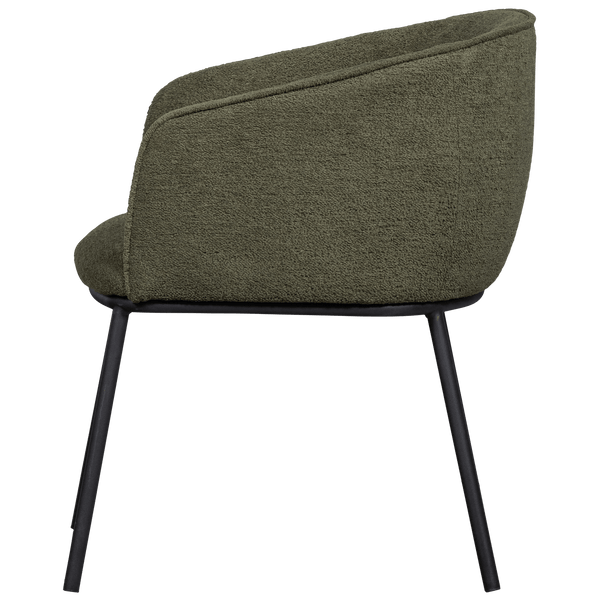 LEON EETKAMERSTOEL BOUCLE BOSGROEN
