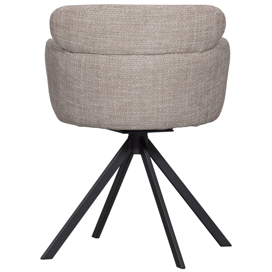 FENNE DRAAIBARE EETKAMERSTOEL GEWEVEN STOF NATUREL (set of 2)