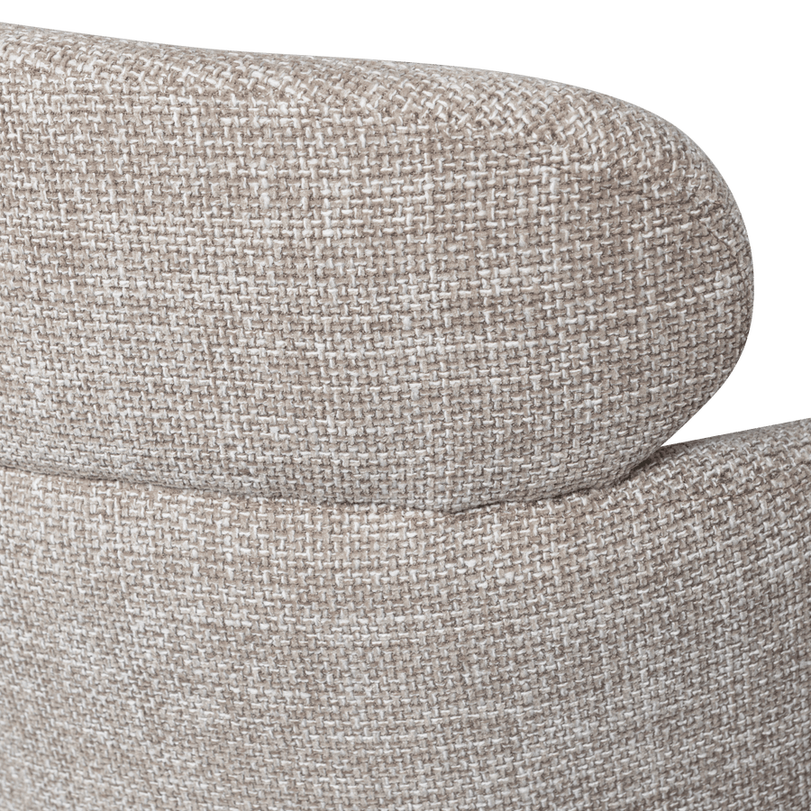 FENNE DRAAIBARE EETKAMERSTOEL GEWEVEN STOF NATUREL (set of 2)