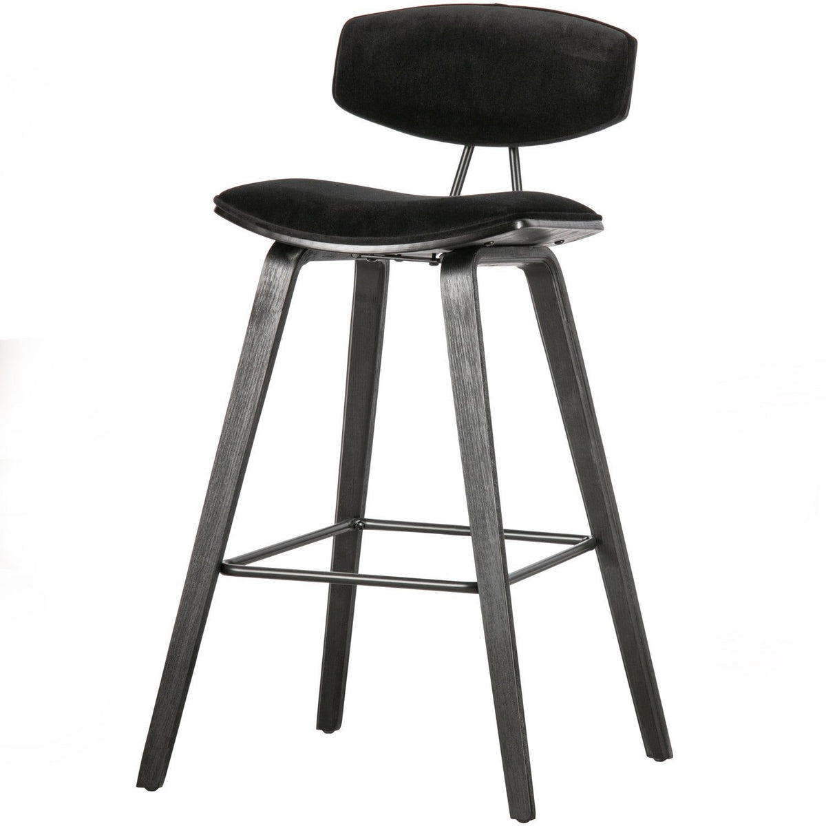 SENN BARSTOEL VELVET ZWART (set of 2)