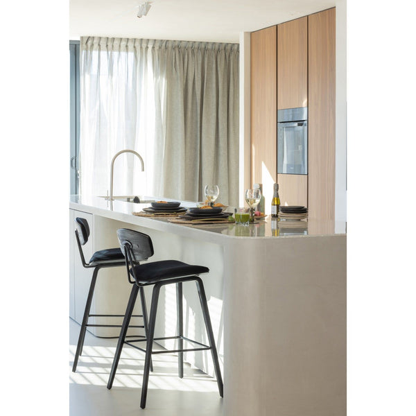 SENN BARSTOEL VELVET ZWART (set of 2)
