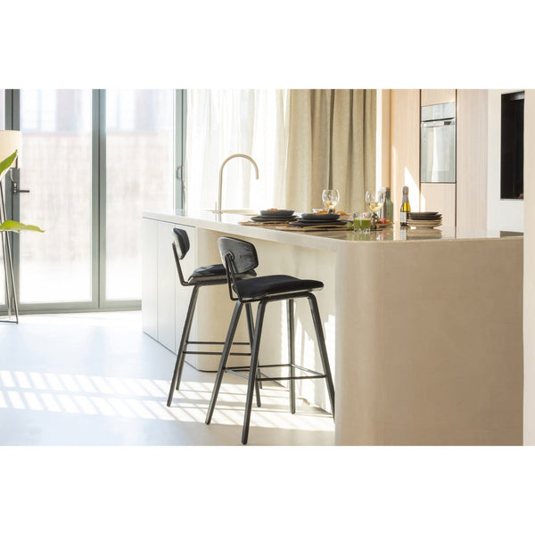 SENN BARSTOEL VELVET ZWART (set of 2)