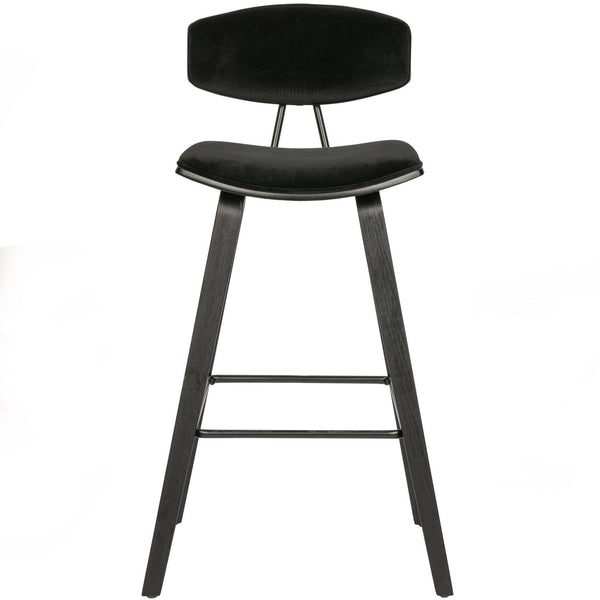 SENN BARSTOEL VELVET ZWART (set of 2)