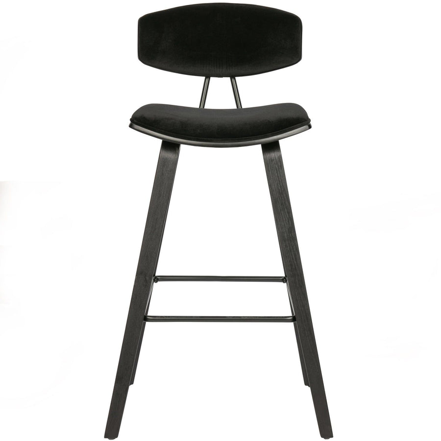 SENN BARSTOEL VELVET ZWART (set of 2)