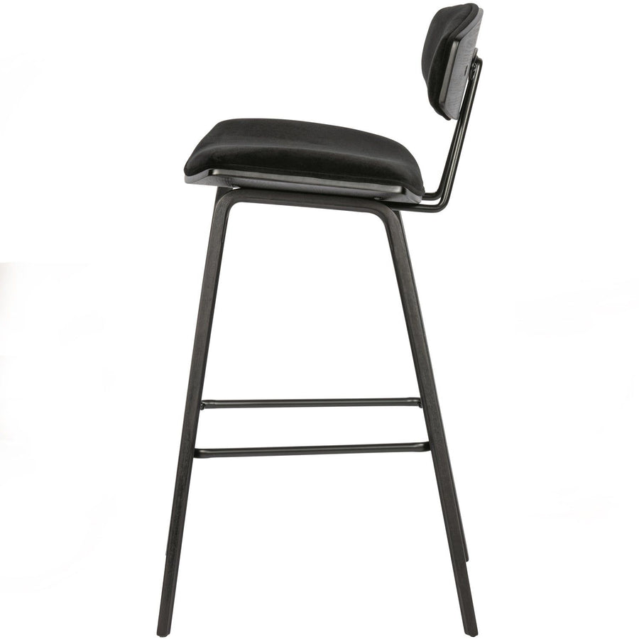 SENN BARSTOEL VELVET ZWART (set of 2)