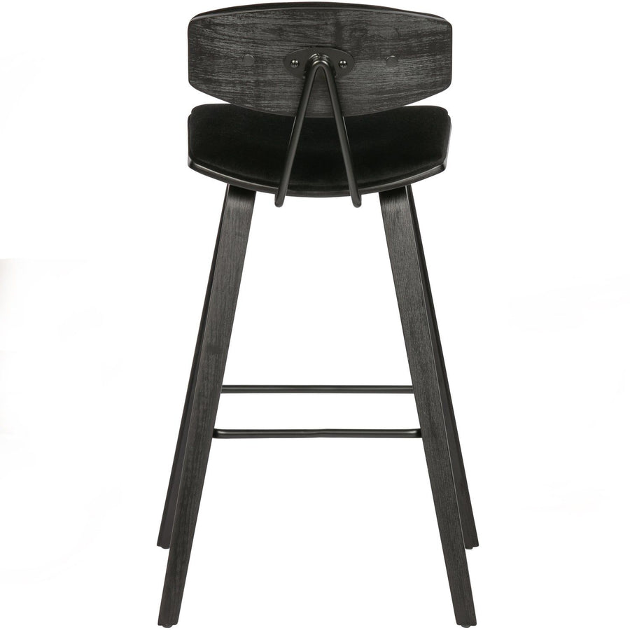 SENN BARSTOEL VELVET ZWART (set of 2)