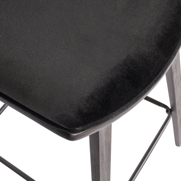 SENN BARSTOEL VELVET ZWART (set of 2)