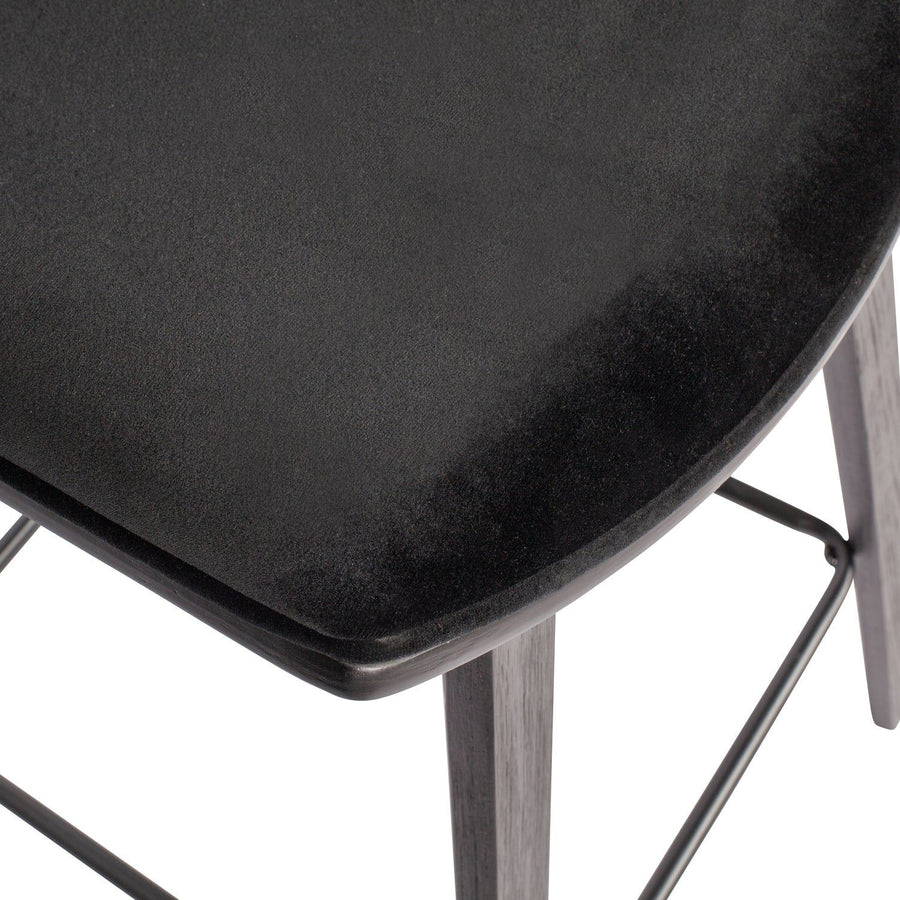 SENN BARSTOEL VELVET ZWART (set of 2)