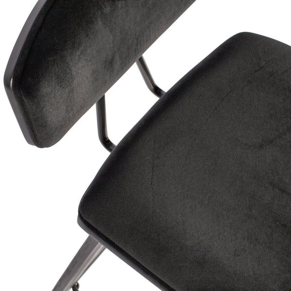 SENN BARSTOEL VELVET ZWART (set of 2)