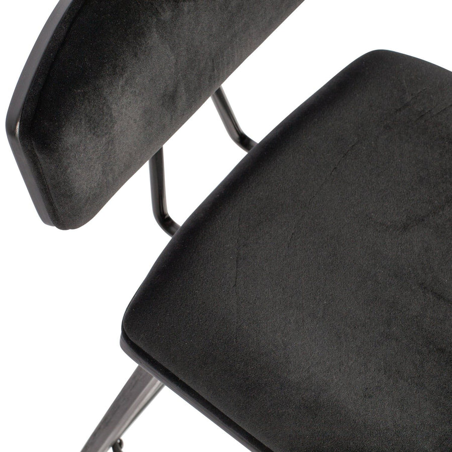 SENN BARSTOEL VELVET ZWART (set of 2)