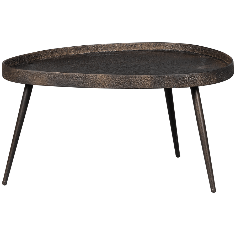 CRUDE BIJZETTAFELS ANTIQUE BRONS - SET VAN 2