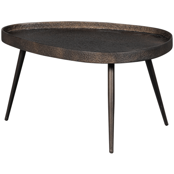 CRUDE BIJZETTAFELS ANTIQUE BRONS - SET VAN 2