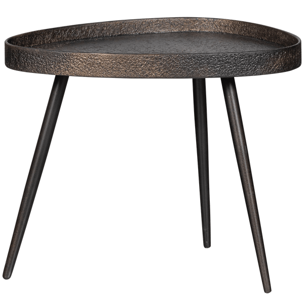 CRUDE BIJZETTAFELS ANTIQUE BRONS - SET VAN 2