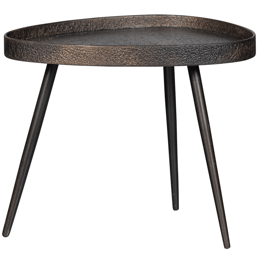 CRUDE BIJZETTAFELS ANTIQUE BRONS - SET VAN 2