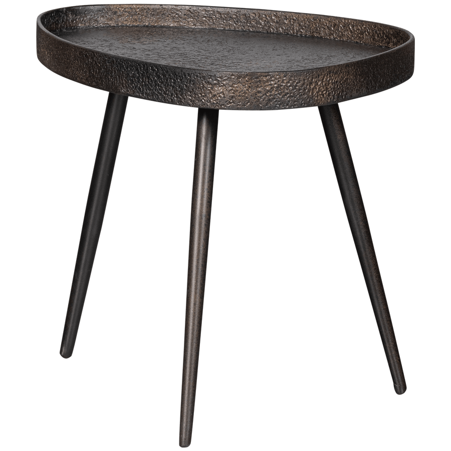 CRUDE BIJZETTAFELS ANTIQUE BRONS - SET VAN 2