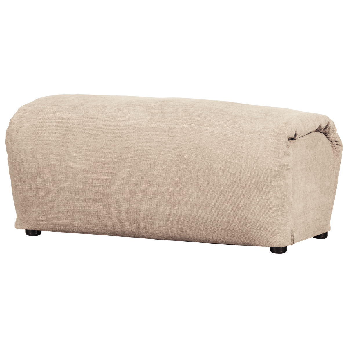 BAGGY HOCKER GEWEVEN CHENILLE ZAND