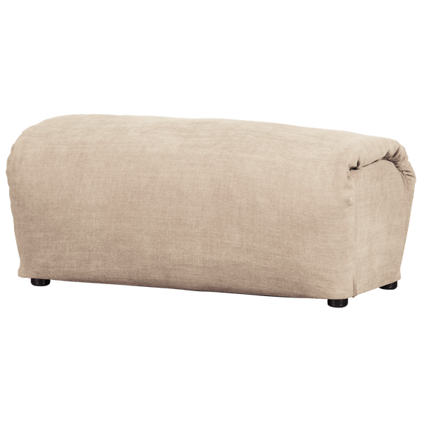 BAGGY HOCKER GEWEVEN CHENILLE ZAND
