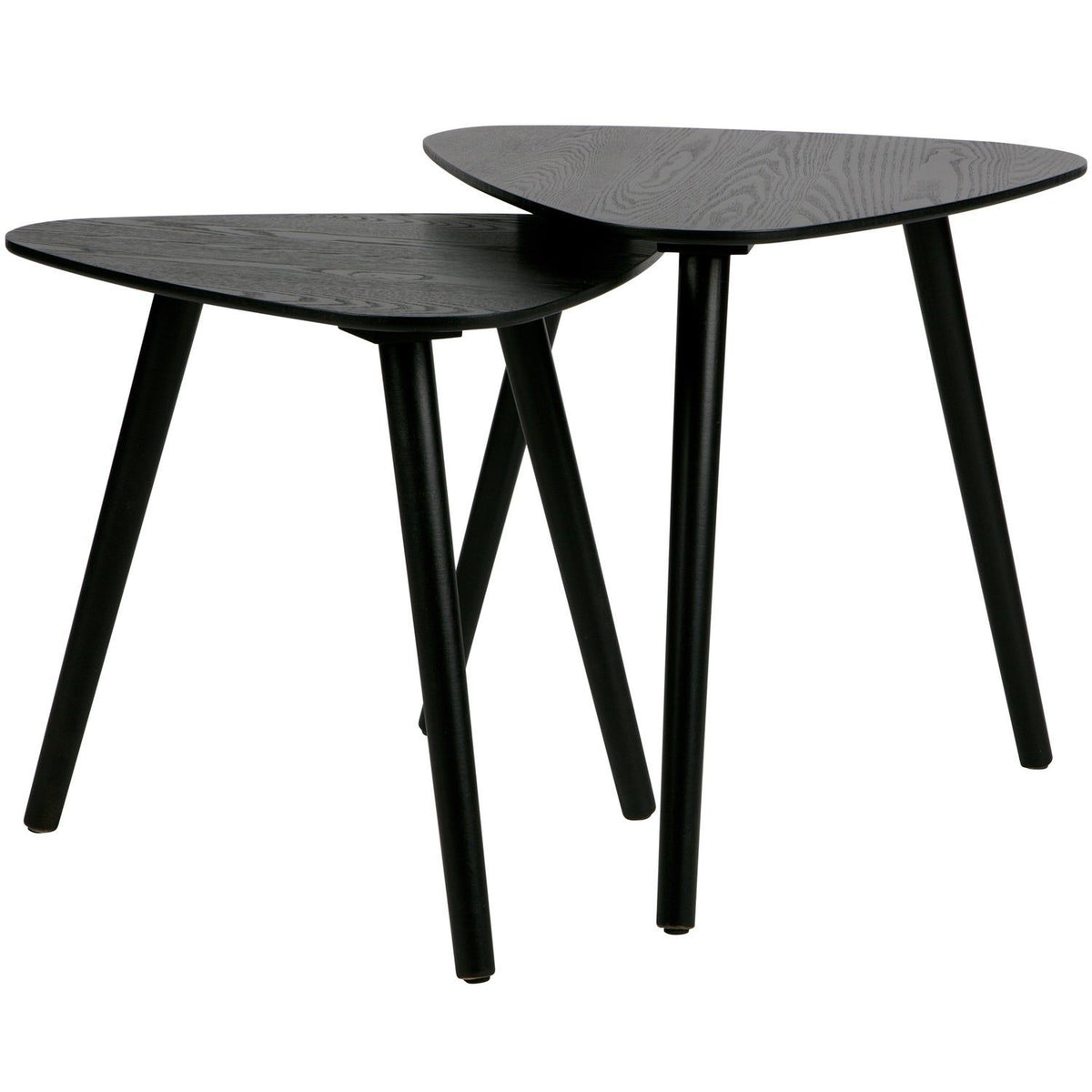 NILA BIJZETTAFELS HOUT ZWART - SET VAN 2 (set of 3)